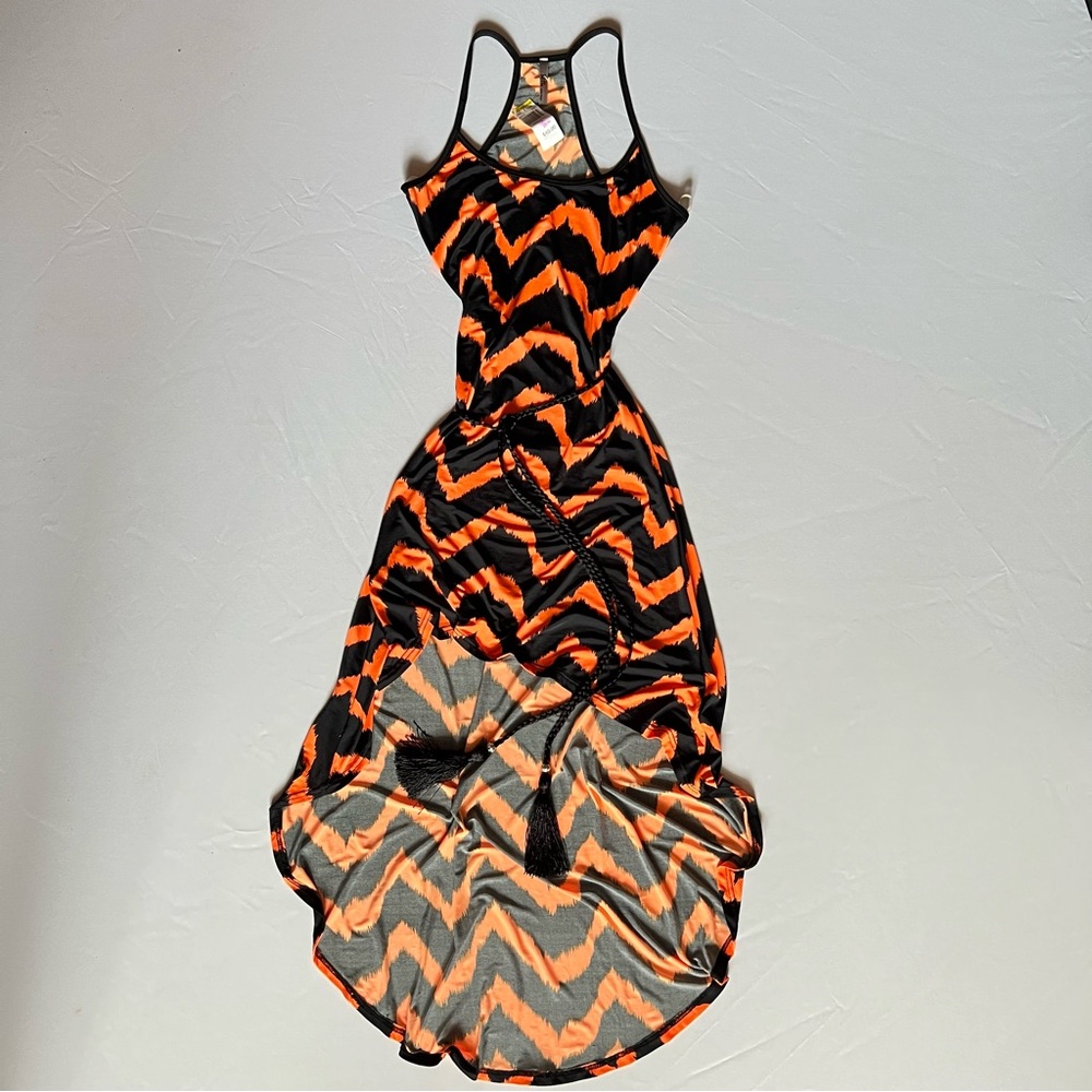 Y2K Animal Print Bohemian Dress